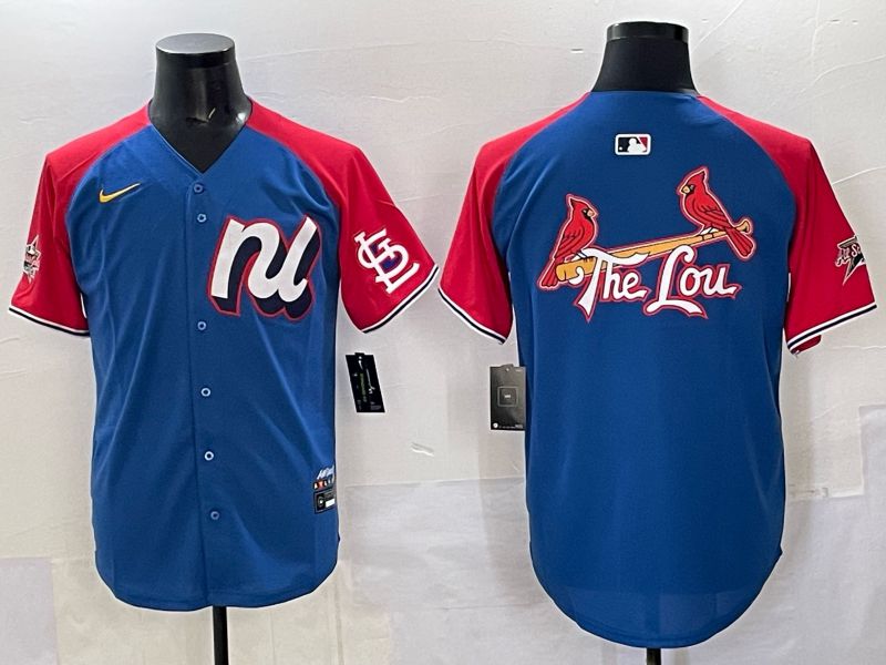 Men St.Louis Cardinals Blank Blue red All star 2025 Nike MLB Jersey style 02->st.louis cardinals->MLB Jersey